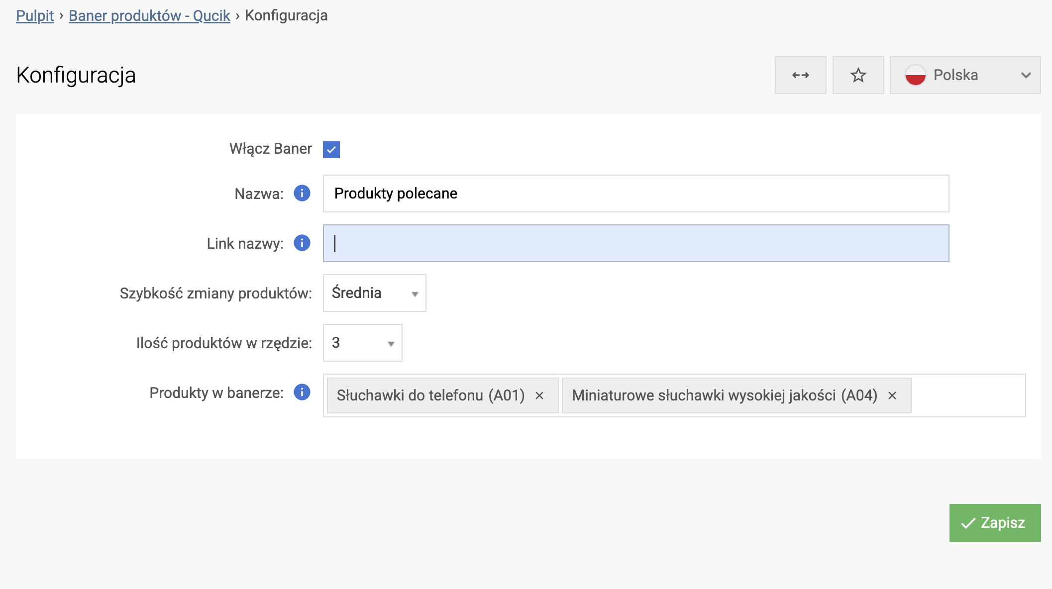 Konfiguracja banerów w sklepie internetowym SOTESHOP